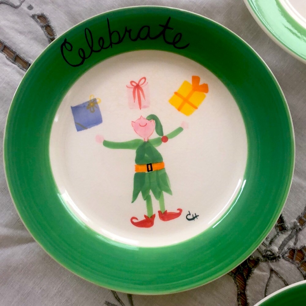 SET of 4 X’Mas Celebrate Salad Plate